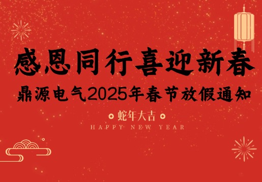 感恩同行·喜迎新春|鼎源电气2025年春节放假通知